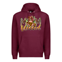 Burgundy mom blessed Premium Hoodie - RacoonDesign