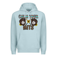 Blue Mist calm your mits baseball Premium Hoodie - CowhideDigitalArt