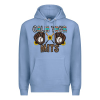 Colony Blue calm your mits baseball Premium Hoodie - CowhideDigitalArt