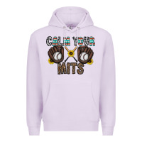 Lilac calm your mits baseball Premium Hoodie - CowhideDigitalArt