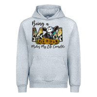 Heather Grey being a mom makes my life complate Urban Hoodie - CowhideDigitalArt