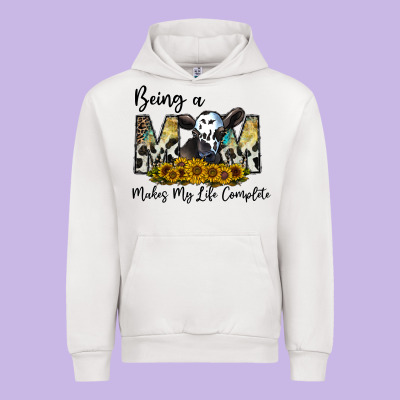 Being A Mom Makes My Life Complate Urban Hoodie Designed By Cowhidedigitalart