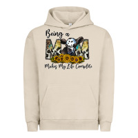 Pigment French Oak being a mom makes my life complate Urban Hoodie - CowhideDigitalArt