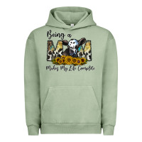 Pigment Oil Green being a mom makes my life complate Urban Hoodie - CowhideDigitalArt