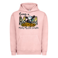 Pigment Salmon being a mom makes my life complate Urban Hoodie - CowhideDigitalArt