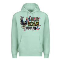 Seafoam american woman Premium Hoodie - CowhideDigitalArt