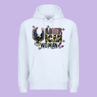 American Woman Premium Hoodie Designed By Cowhidedigitalart