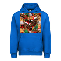 Cobalt christmas horse leopard tartan Urban Hoodie - FaDigitalArtStudio