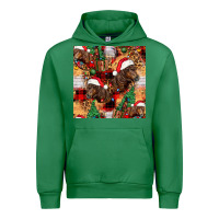 Emerald christmas horse leopard tartan Urban Hoodie - FaDigitalArtStudio