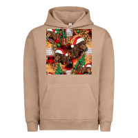 Pigment Burro christmas horse leopard tartan Urban Hoodie - FaDigitalArtStudio