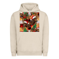 Pigment French Oak christmas horse leopard tartan Urban Hoodie - FaDigitalArtStudio
