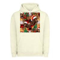 Pigment Pistachio christmas horse leopard tartan Urban Hoodie - FaDigitalArtStudio