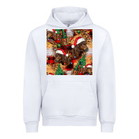 White christmas horse leopard tartan Urban Hoodie - FaDigitalArtStudio