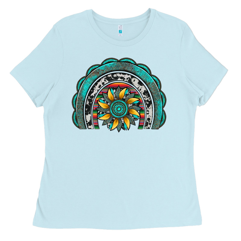 Gemstone Sunflower  Rainbow Ladies Tee by Artiststas | Teevron