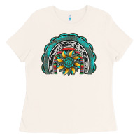 Bone gemstone sunflower  rainbow Ladies Tee - Artiststas