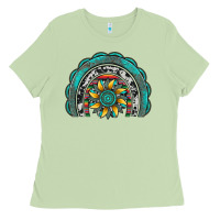 Matcha gemstone sunflower  rainbow Ladies Tee - Artiststas