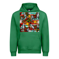 Emerald christmas horse leopard tartan Urban Hoodie - FaDigitalArtStudio