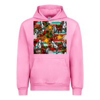 Fuchsia Pink christmas horse leopard tartan Urban Hoodie - FaDigitalArtStudio