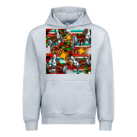 Heather Grey christmas horse leopard tartan Urban Hoodie - FaDigitalArtStudio