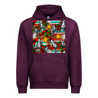 Mauve Wine christmas horse leopard tartan Urban Hoodie - FaDigitalArtStudio