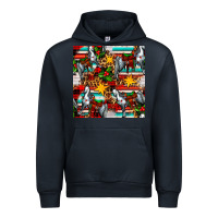 Navy christmas horse leopard tartan Urban Hoodie - FaDigitalArtStudio