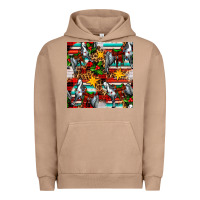 Pigment Burro christmas horse leopard tartan Urban Hoodie - FaDigitalArtStudio
