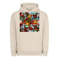 Pigment French Oak christmas horse leopard tartan Urban Hoodie - FaDigitalArtStudio