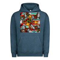 Pigment Midnight Navy christmas horse leopard tartan Urban Hoodie - FaDigitalArtStudio