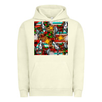 Pigment Pistachio christmas horse leopard tartan Urban Hoodie - FaDigitalArtStudio