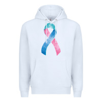 White thyroid cancer ribbon fa element Premium Hoodie - FaDigitalArtStudio