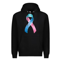 Black thyroid cancer ribbon fa element Premium Hoodie - FaDigitalArtStudio