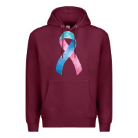 Burgundy thyroid cancer ribbon fa element Premium Hoodie - FaDigitalArtStudio