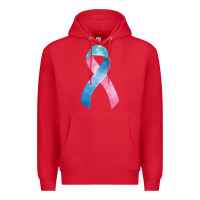 Red thyroid cancer ribbon fa element Premium Hoodie - FaDigitalArtStudio
