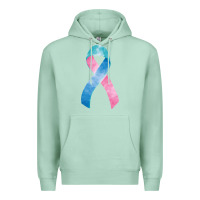 Seafoam thyroid cancer ribbon fa element Premium Hoodie - FaDigitalArtStudio