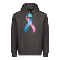 Smoke thyroid cancer ribbon fa element Premium Hoodie - FaDigitalArtStudio
