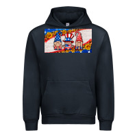 Navy usa gnome license plate Urban Hoodie - HRA Design Shop