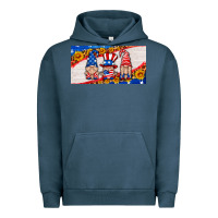 Pigment Midnight Navy usa gnome license plate Urban Hoodie - HRA Design Shop