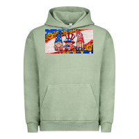 Pigment Oil Green usa gnome license plate Urban Hoodie - HRA Design Shop