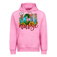 Fuchsia Pink christmas icu nurse Urban Hoodie - FaDigitalArtStudio
