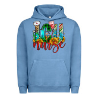 Pigment Pebble Blue christmas icu nurse Urban Hoodie - FaDigitalArtStudio