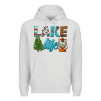 Dove Grey lake life Premium Hoodie - HRA Design Shop