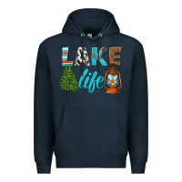Navy lake life Premium Hoodie - HRA Design Shop