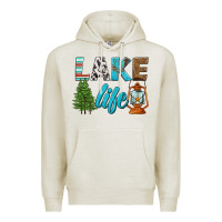 Oatmeal Heather lake life Premium Hoodie - HRA Design Shop