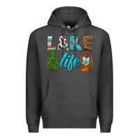 Charcoal Heather lake life Premium Hoodie - HRA Design Shop