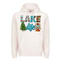 Pale Pink lake life Premium Hoodie - HRA Design Shop