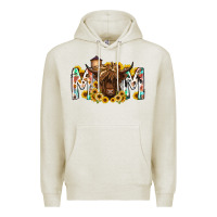 Oatmeal Heather mom highland cow Premium Hoodie - RacoonDesign