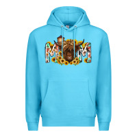 Ocean Blue mom highland cow Premium Hoodie - RacoonDesign