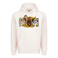Pale Pink mom highland cow Premium Hoodie - RacoonDesign