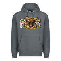 Rock mom highland cow Premium Hoodie - RacoonDesign