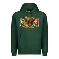 Sports Green mom highland cow Premium Hoodie - RacoonDesign
